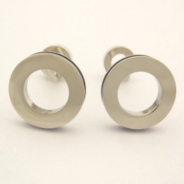 Ny Stil Runde Titanium Manchetknapper