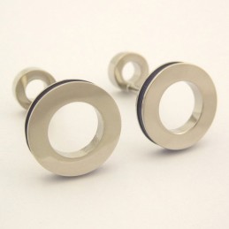 Ny Stil Runde Titanium Manchetknapper