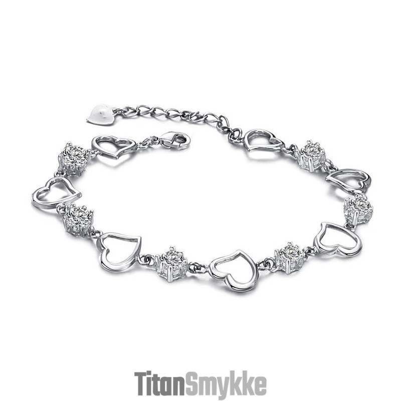 Høj Kvalitet Kvindelig Kæreste Platinbelagt Titanium Armbånd Med Diamanter Høj Kvalitet Kvindelig Kæreste Platinbelagt Titanium Armbånd Med Diamanter