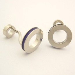 Ny Stil Runde Titanium Manchetknapper
