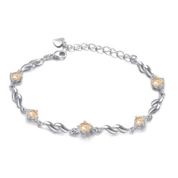 Kvalitets- Og Kvantitetssikret Lilla Platinbelagt Titanarmbånd Med Diamanter Til Kvinder