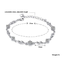 Kvalitets- Og Kvantitetssikret Lilla Platinbelagt Titanarmbånd Med Diamanter Til Kvinder