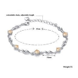 Kvalitets- Og Kvantitetssikret Lilla Platinbelagt Titanarmbånd Med Diamanter Til Kvinder
