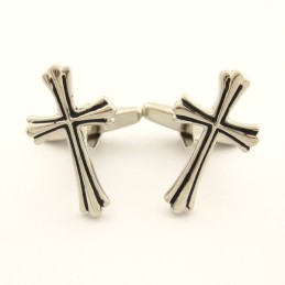Moderigtige Titanium Kryds Manchetknapper