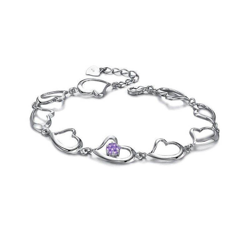 Høj Kvalitet Kvindelig Kæreste Platinbelagt Titanium Armbånd Med Diamanter Høj Kvalitet Kvindelig Kæreste Platinbelagt Titanium Armbånd Med Diamanter