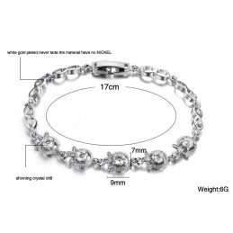 Kvalitets- Og Kvantitetssikret Kvindelig Kløverformet Platinbelagt Titanarmbånd