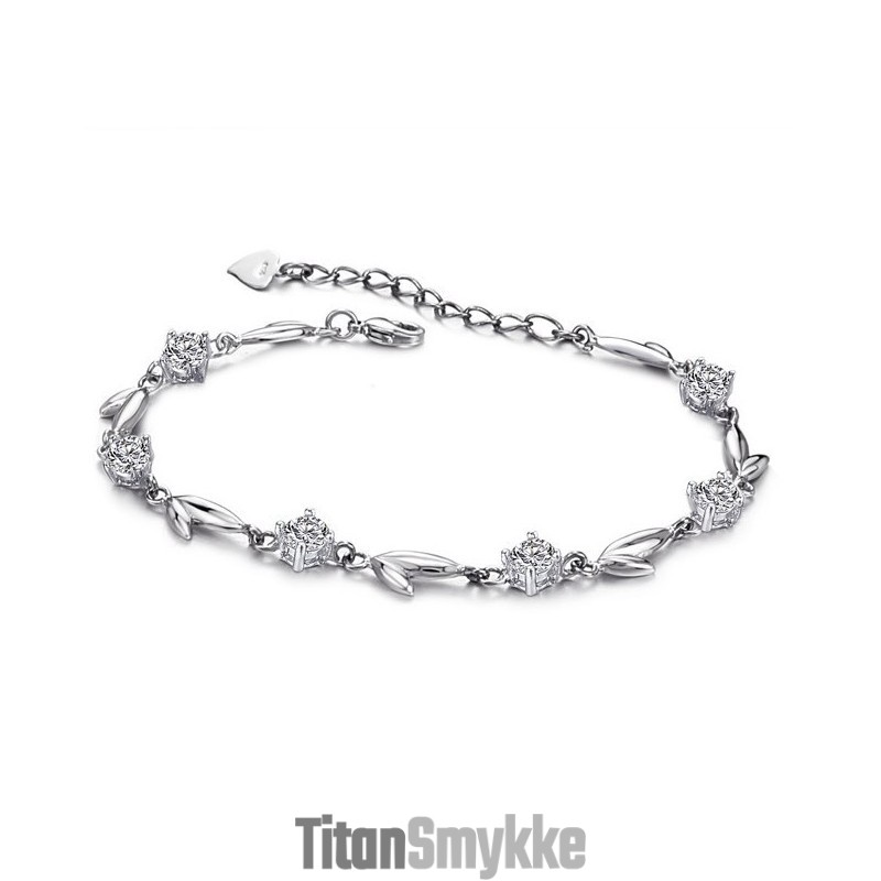Kendt For Sin Fine Kvalitet Til Kvindelige Bladformede Titaniumarmbånd Med Rhinsten