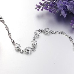 Høj Kvalitet Platinbelagt Titanarmbånd Med Diamanter Til Kvinder