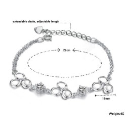 Kvalitets- Og Kvantitetssikret Platinbelagt Titanarmbånd Med Diamanter Til Kvinder