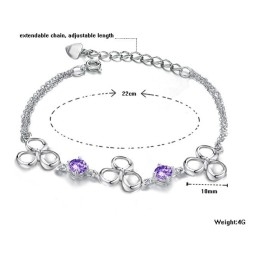 Kvalitets- Og Kvantitetssikret Platinbelagt Titanarmbånd Med Diamanter Til Kvinder
