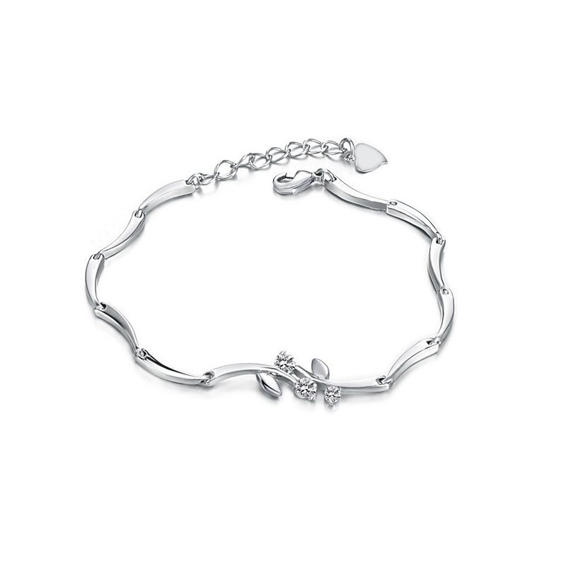 Verdenskendt Platinbelagt Titanarmbånd Med Diamanter Til Kvinder Verdenskendt Platinbelagt Titanarmbånd Med Diamanter Til Kvinder