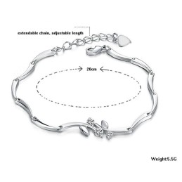 Verdenskendt Platinbelagt Titanarmbånd Med Diamanter Til Kvinder