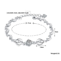 Holdbar I Brug Kvindelig Delfinformet Titaniumarmbånd Med Diamanter