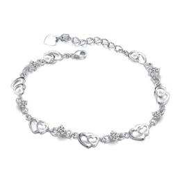 Holdbar I Brug Platinbelagt Titanarmbånd Til Kvinder Med Diamanter