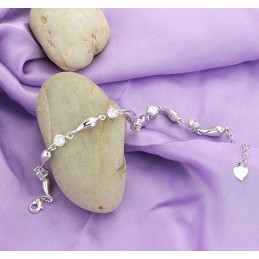 Kvalitets- Og Kvantitetssikret Platinbelagt Titanarmbånd Med Diamanter Til Kvinder