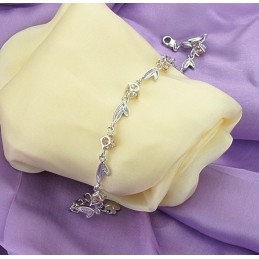 Komplet I Specifikationer Platinbelagt Titanarmbånd Til Kvinder Med Diamanter