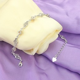 Høj Kvalitet, Hul Platinbelagt Titanarmbånd Til Kvinder Med Diamanter