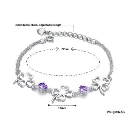 Fremragende Kvalitet Kvindelig Kløverformet Titaniumarmbånd