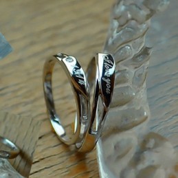 Platinbelagt Titaniumring I Høj Kvalitet Til Elskere