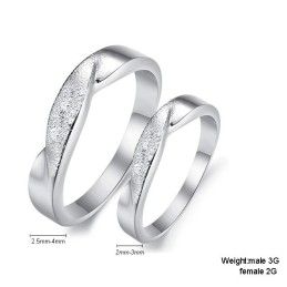 To Have A Long Story Scrub Platinbelagt Titanium Ring Til Elskere