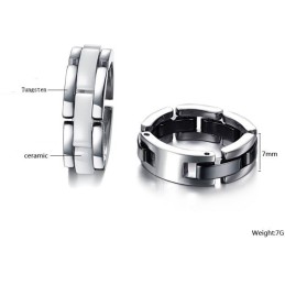 Bredt Udvalg Af Sort-Hvid Wolfram Keramisk Ring