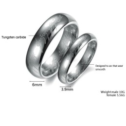 Kvalitets- Og Kvantitetssikret Sølvwolframkeramisk Ring Til Elskere