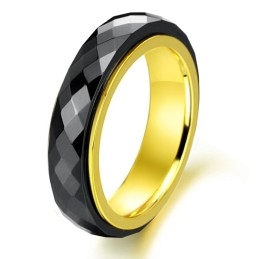 Verdensomspændende Berømt Sort Wolfram Keramisk Ring