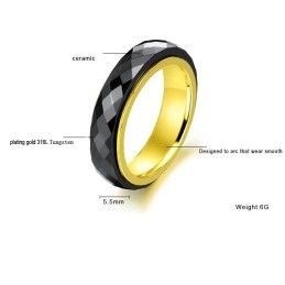 Verdensomspændende Berømt Sort Wolfram Keramisk Ring