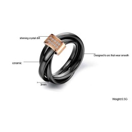 Kvalitets- Og Kvantitetssikret Wolframkeramisk Ring Med Rhinsten