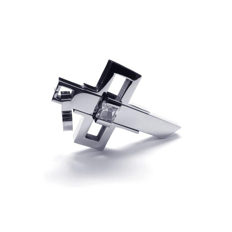 Now Style Herre Titanium Kors Vedhæng - Gratis Chian Now Style Herre Titanium Kors Vedhæng - Gratis Chian