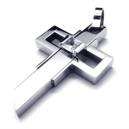 Now Style Herre Titanium Kors Vedhæng - Gratis Chian