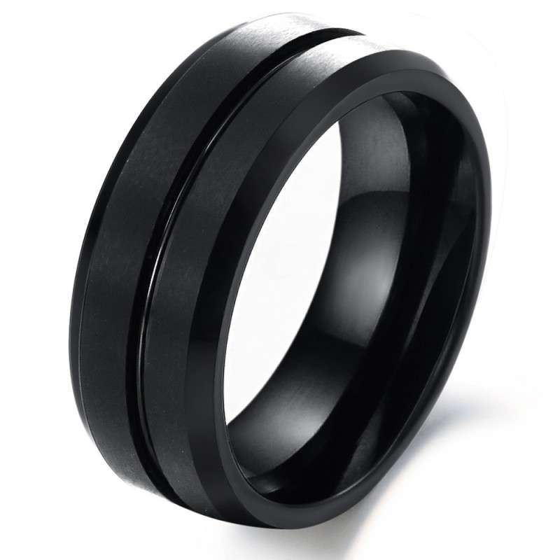 Kendt For Sin Fine Kvalitet Herre Retro Wolfram Keramiske Ring