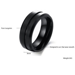 Kendt For Sin Fine Kvalitet Herre Retro Wolfram Keramiske Ring