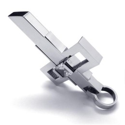 Now Style Herre Titanium Kors Vedhæng - Gratis Chian