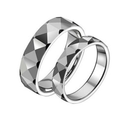 Verdensomspændende Berømt Hjørnevinkel Wolfram Keramisk Ring Til Elskere