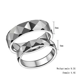 Verdensomspændende Berømt Hjørnevinkel Wolfram Keramisk Ring Til Elskere