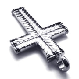 Cross Grain Titanium Vedhæng Til Herrer - Gratis Chian