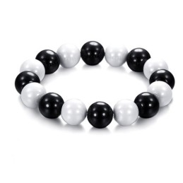 Høj Kvalitet Sort Og Hvid Wolfram Keramisk Armbånd Til Elskere