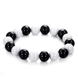 Høj Kvalitet Sort Og Hvid Wolfram Keramisk Armbånd Til Elskere