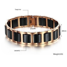Holdbar I Brug Mandlig Wolfram Keramisk Armbånd