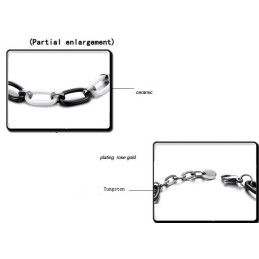 Høj Kvalitet Sort Og Hvid Wolfram Keramisk Armbånd Til Kvinder