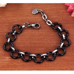 Verdensomspændende Berømt Sort Wolfram Keramisk Armbånd Til Kvinder