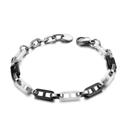 Høj Kvalitet Sort Og Hvid Wolfram Keramisk Armbånd Til Kvinder