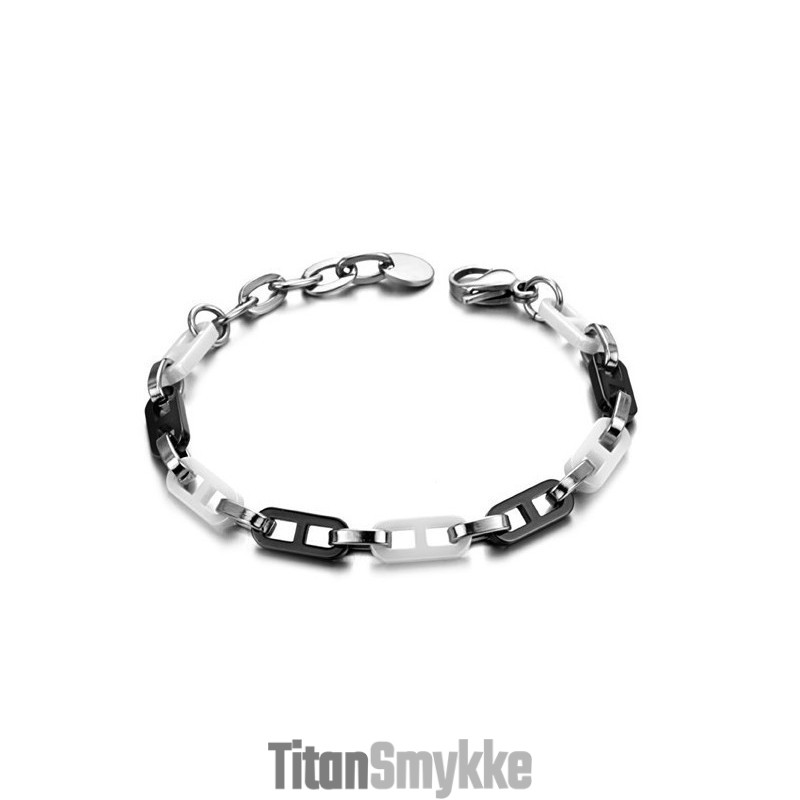 Høj Kvalitet Sort Og Hvid Wolfram Keramisk Armbånd Til Kvinder