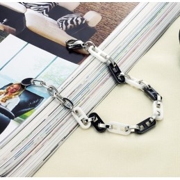 Høj Kvalitet Sort Og Hvid Wolfram Keramisk Armbånd Til Kvinder