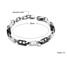 Høj Kvalitet Sort Og Hvid Wolfram Keramisk Armbånd Til Kvinder