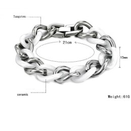 Kvalitets- Og Kvantitetssikret Hvid Wolframkeramisk Armbånd