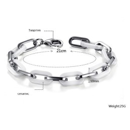 Fremragende Kvalitet Kvindelig Hvid Wolfram Keramisk Armbånd
