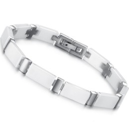Kvalitets- Og Kvantitetssikret Hvid Wolframkeramisk Armbånd