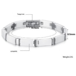 Kvalitets- Og Kvantitetssikret Hvid Wolframkeramisk Armbånd